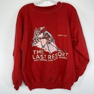 Vintage The Last Resort Hot Toddies For Cold Bodies Sweatshirt Size XL